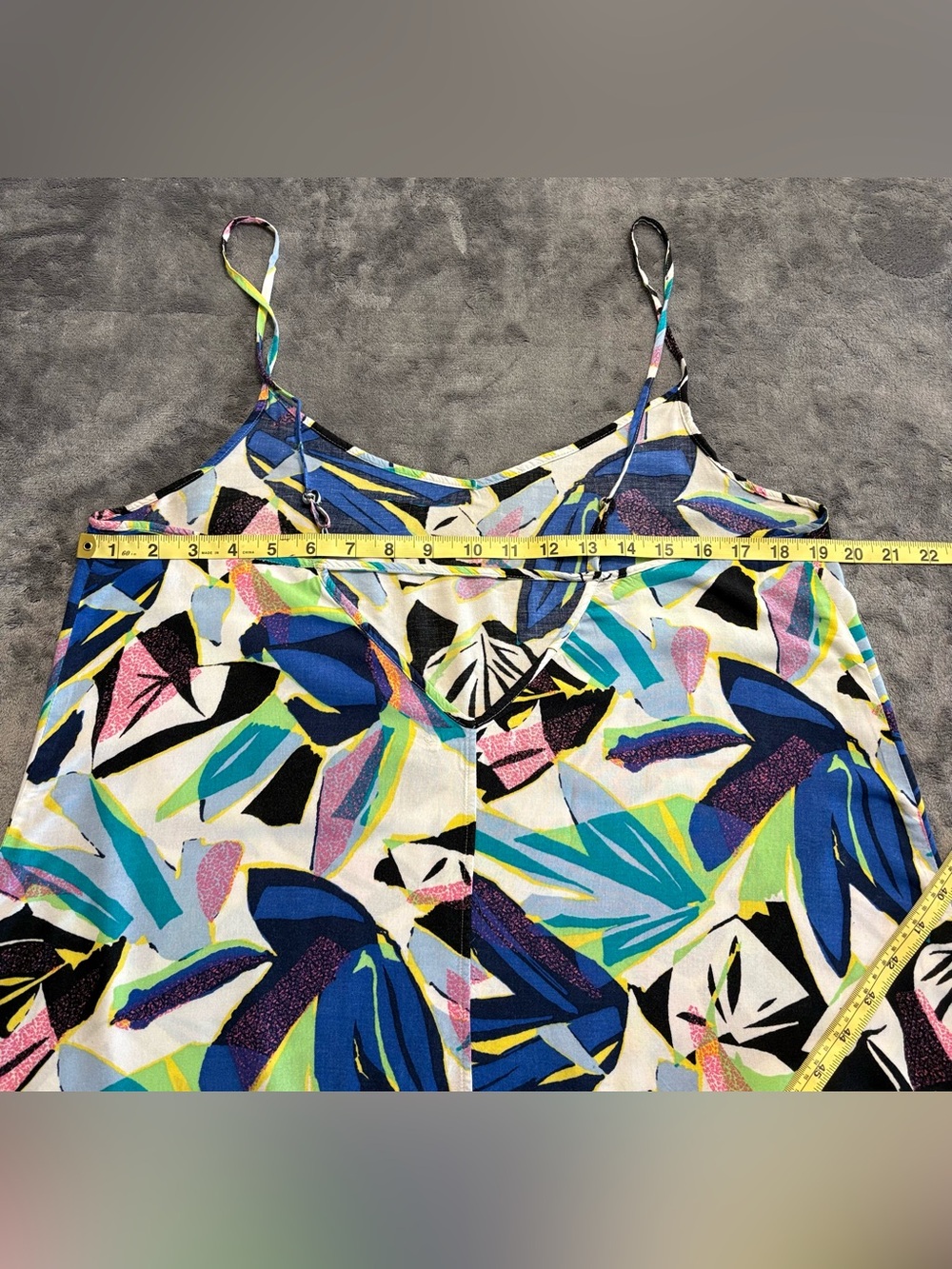 Vans Tropical Abstract Print Cami Mini Dress with Adjustable Spaghetti Straps - Picture 6 of 16